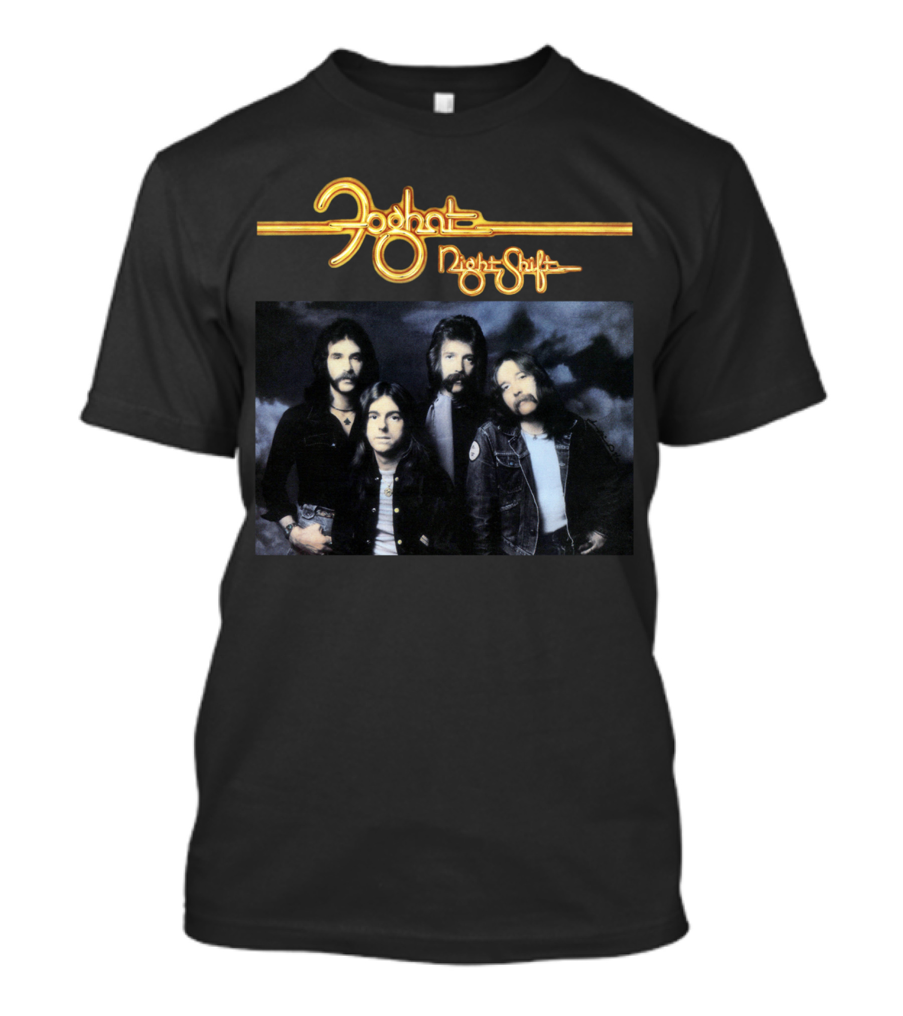 Foghat Night Shift Band Photo Album Cover T-Shirt