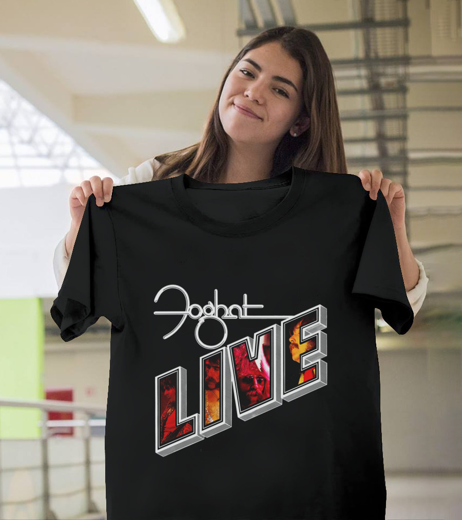 Foghat Live Album Cover Vintage Style T-Shirt