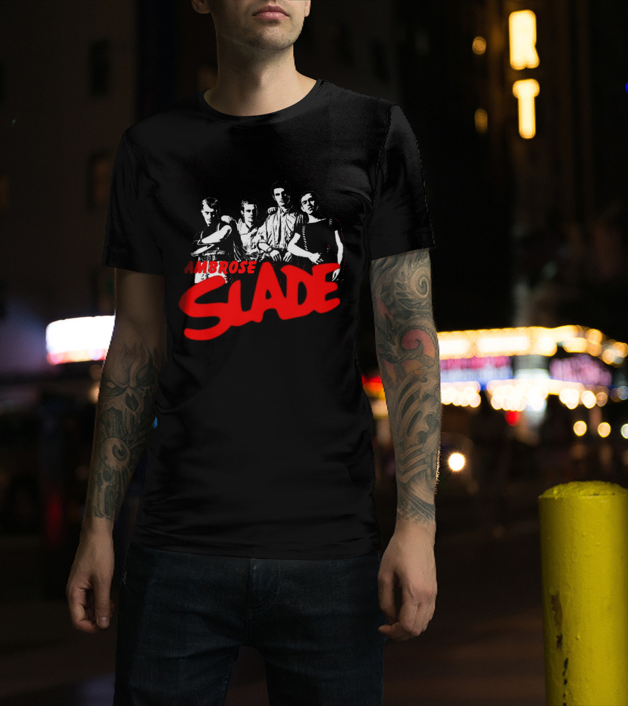 Ambrose Slade Band Graphic Black T-Shirt