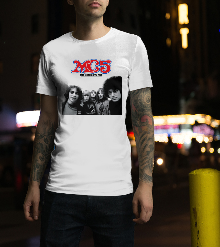 Mc5 The Motor City Five Band Retro Group Photo T-Shirt