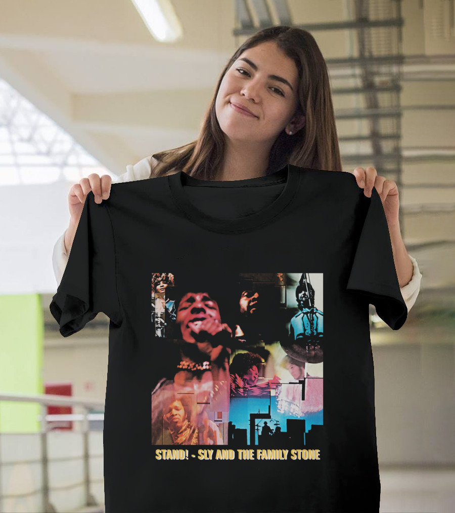 Stand Sly And The Family Stone Vintage Collage T-Shirt