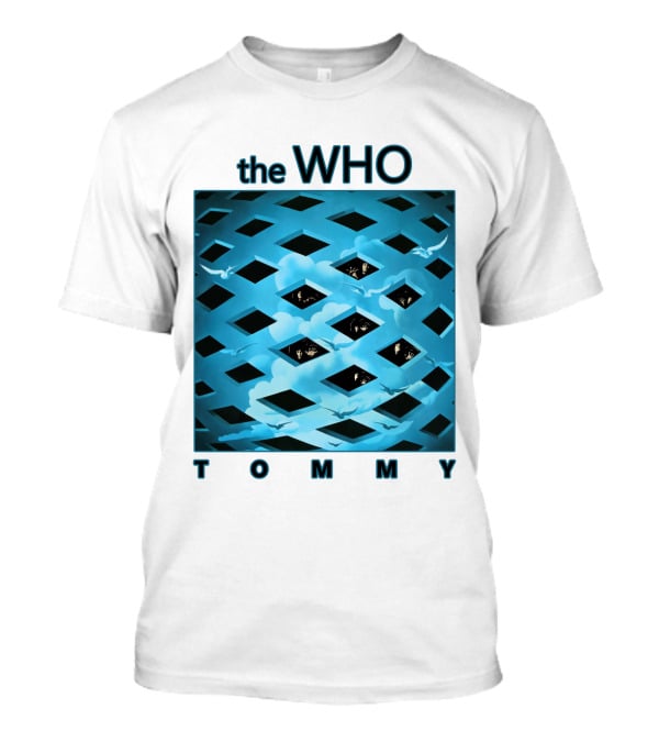 The Who Tommy Album Cover Art Blue Lattice T-Shirt