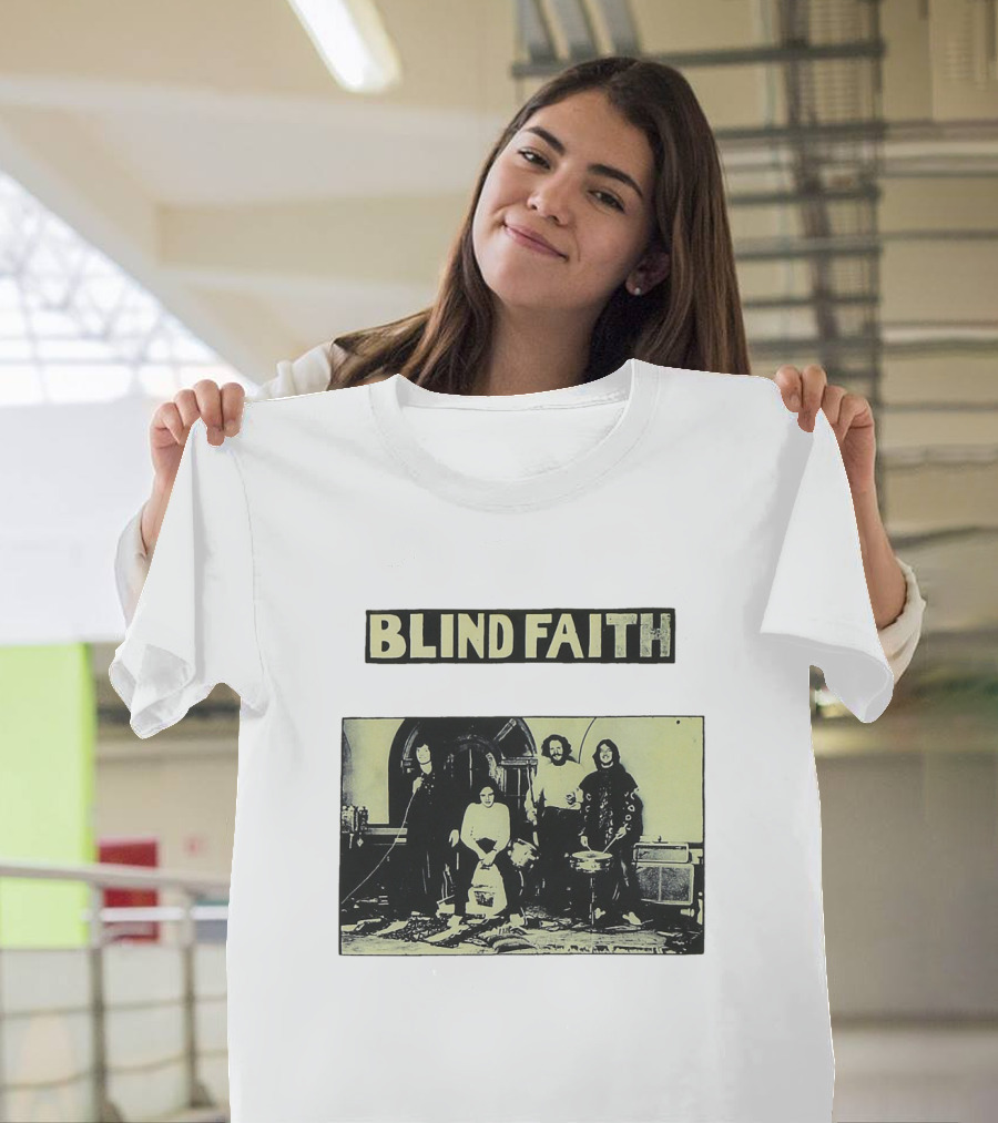 Blind Faith Band Photo Classic Black And White Image T-Shirt