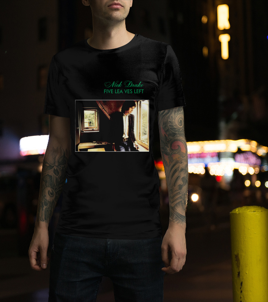Nick Drake Five Leaves Left 1969 Album Cover T-Shirt