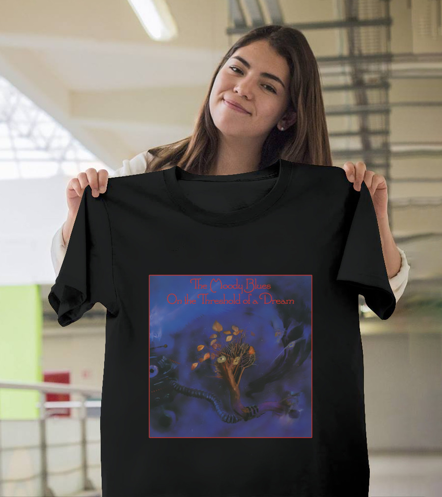 The Moody Blues On the Threshold of a Dream Album Art with Tree and Cosmic T-Shirt
