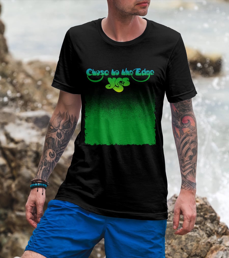 Close To The Edge Yes Logo Green Gradient T-Shirt