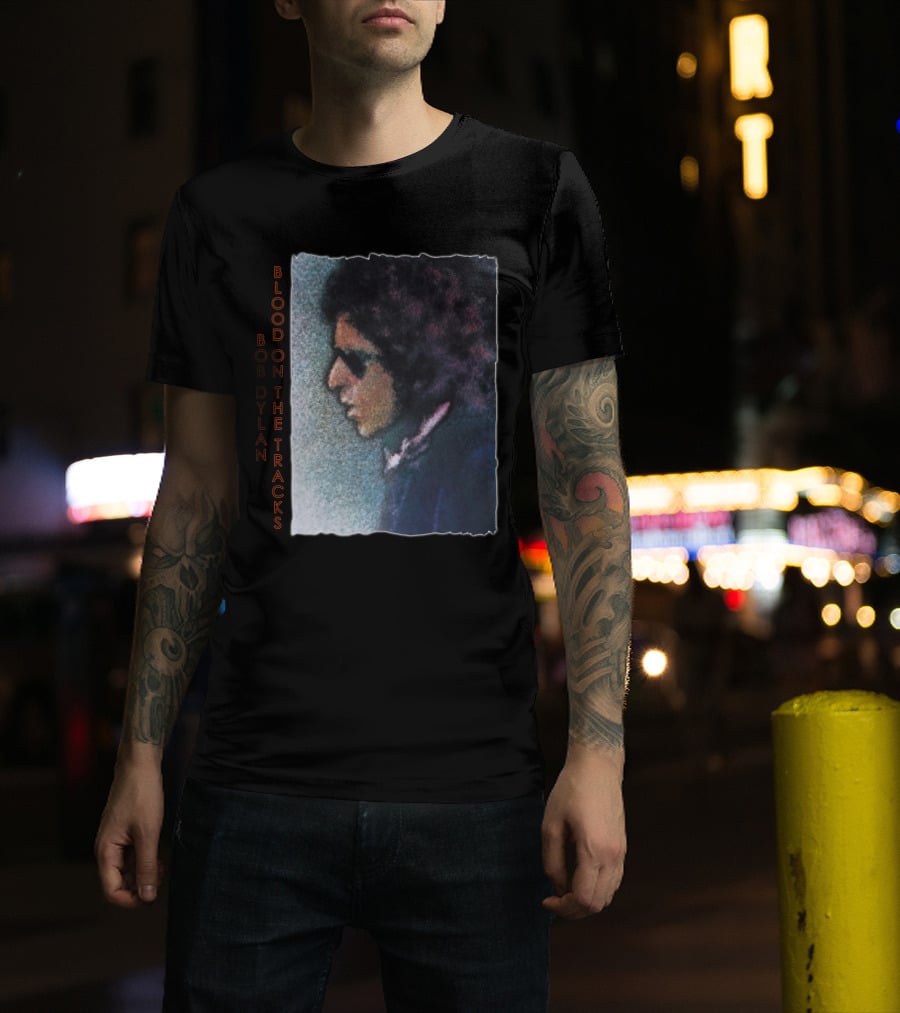 Bob Dylan Blood On The Tracks Album Cover T-Shirt
