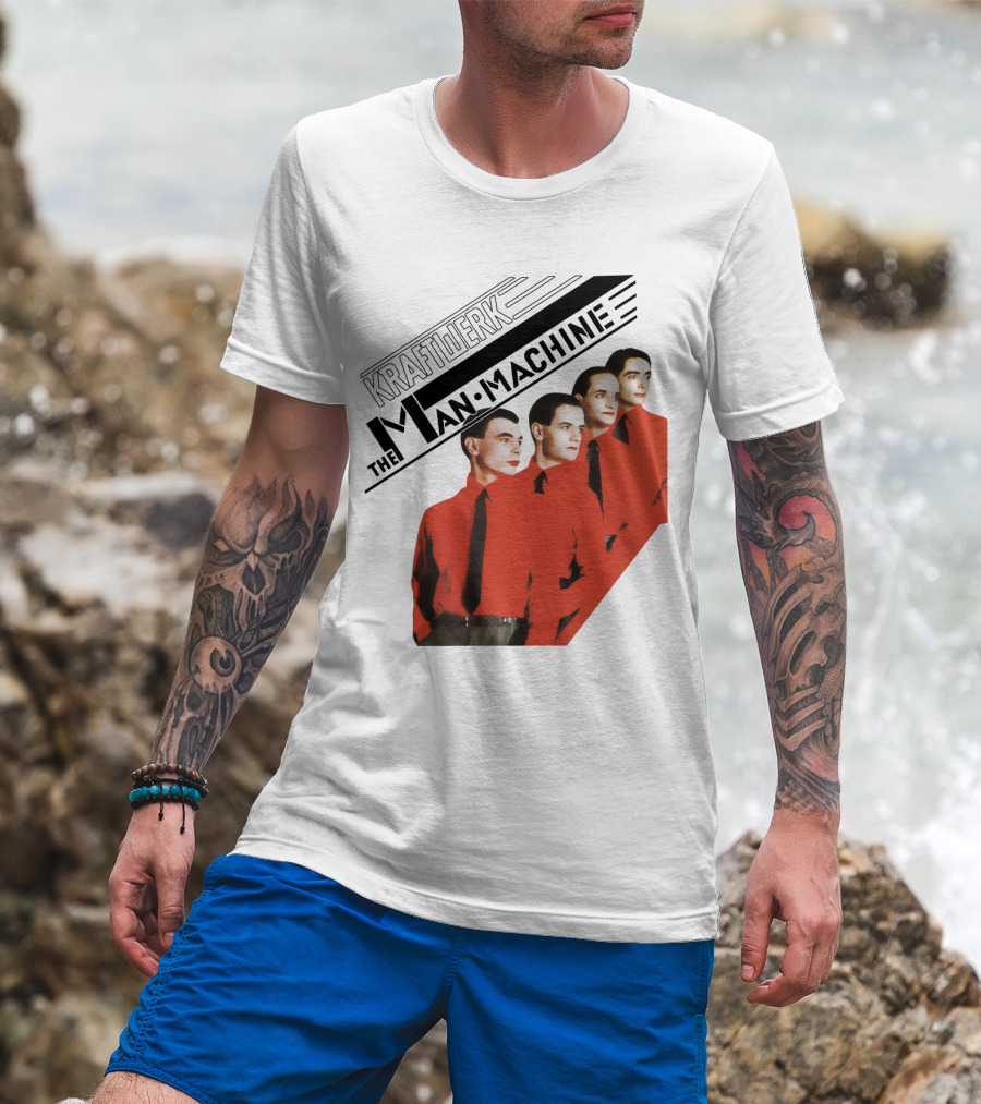 Kraftwerk The Man Machine Album Art Red Outfit Quartet T-Shirt