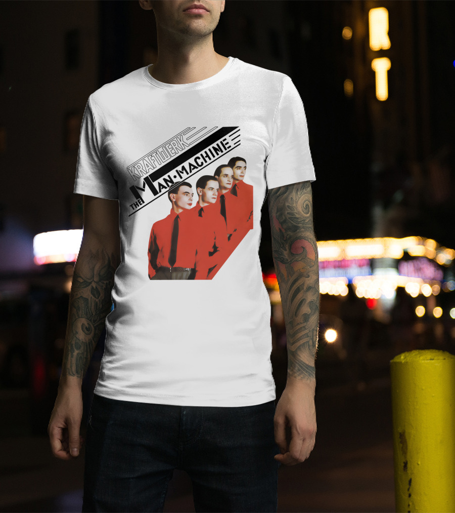 Kraftwerk The Man Machine Album Art Red Outfit Quartet T-Shirt