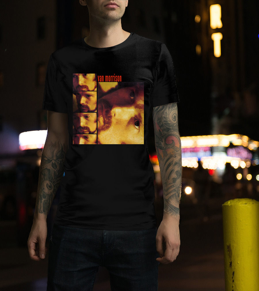 Van Morrison Moondance 1970 Album Cover Multiple Portraits T-Shirt