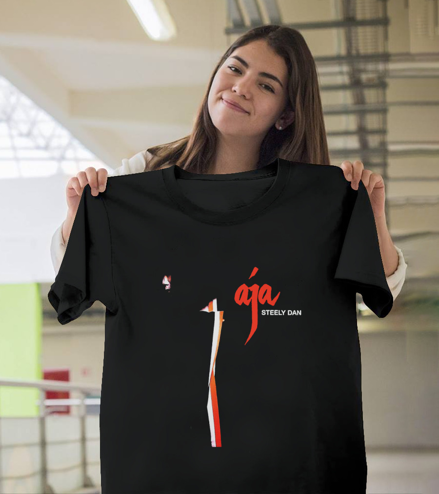 Steely Dan Aja Album Cover Red And White Abstract T-Shirt
