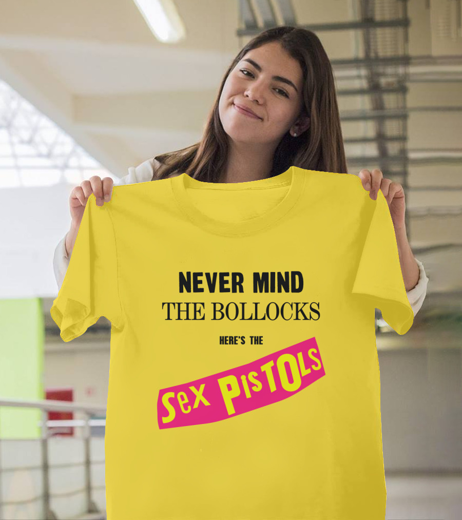 Never Mind The Bollocks Here's The Sex Pistols Classic Punk Rock Album Cover T-Shirt
