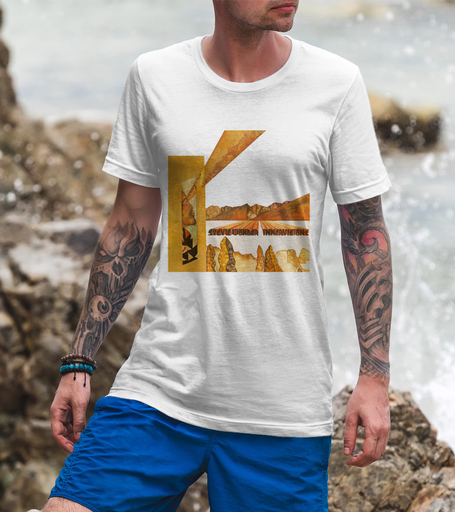 Stevie Wonder Innervisions Album Art Landscape Motif T-Shirt