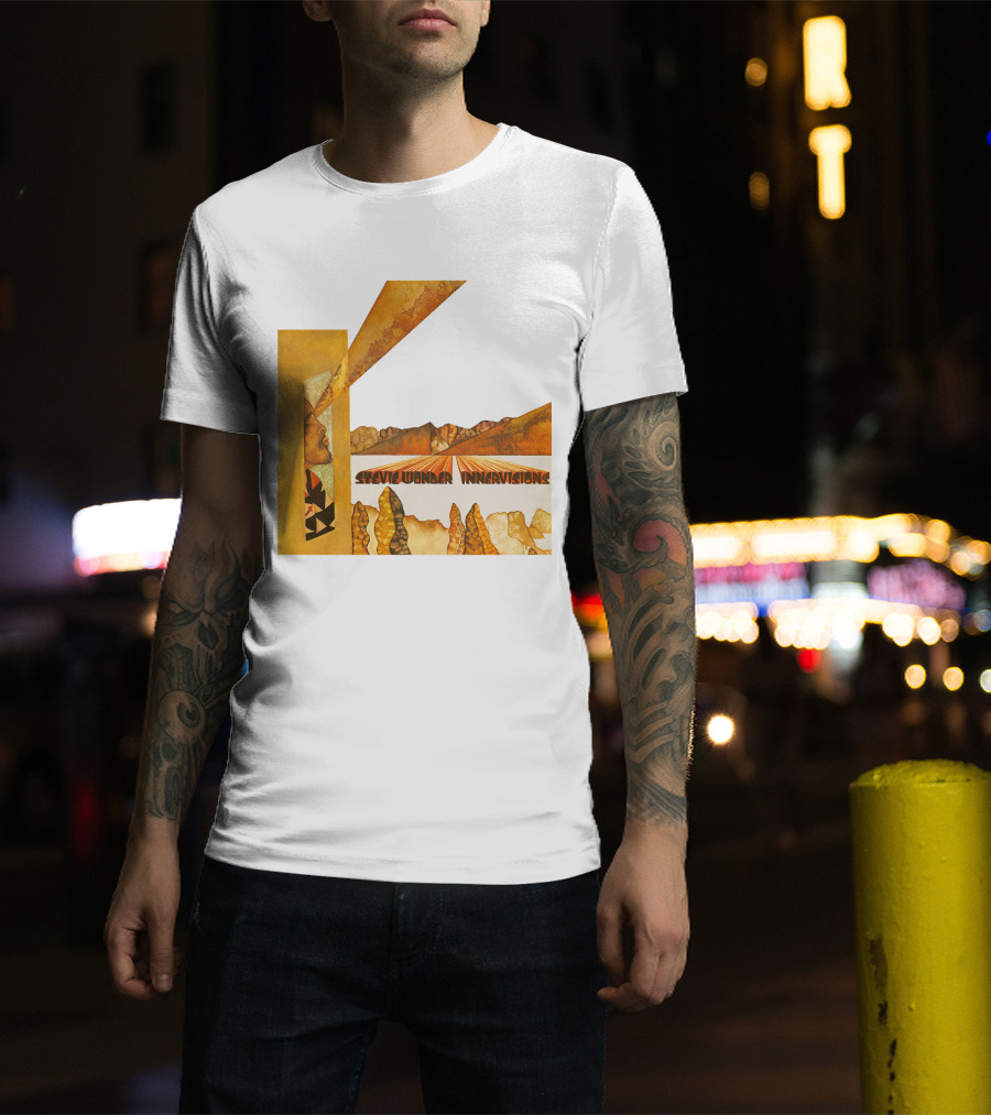 Stevie Wonder Innervisions Album Art Landscape Motif T-Shirt