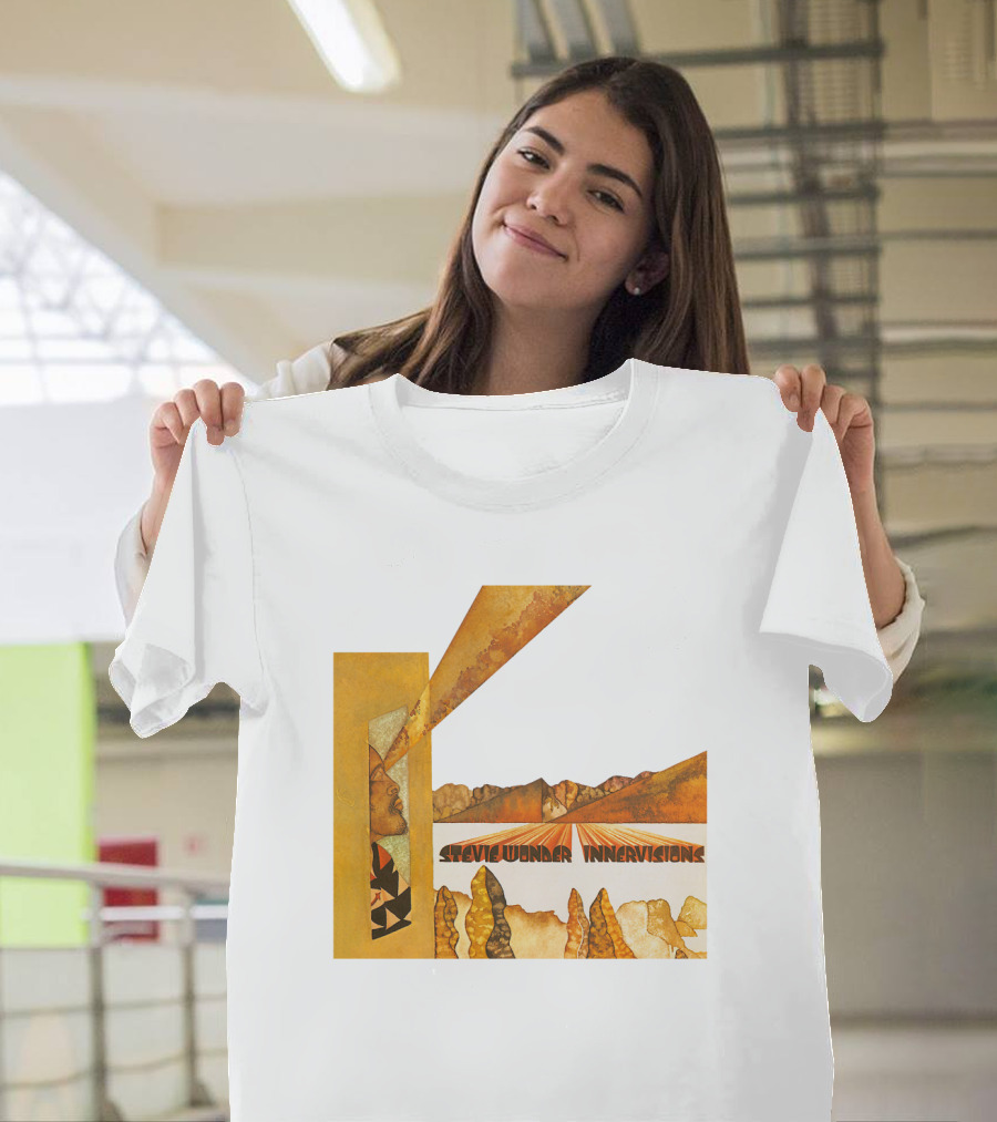 Stevie Wonder Innervisions Album Art Landscape Motif T-Shirt