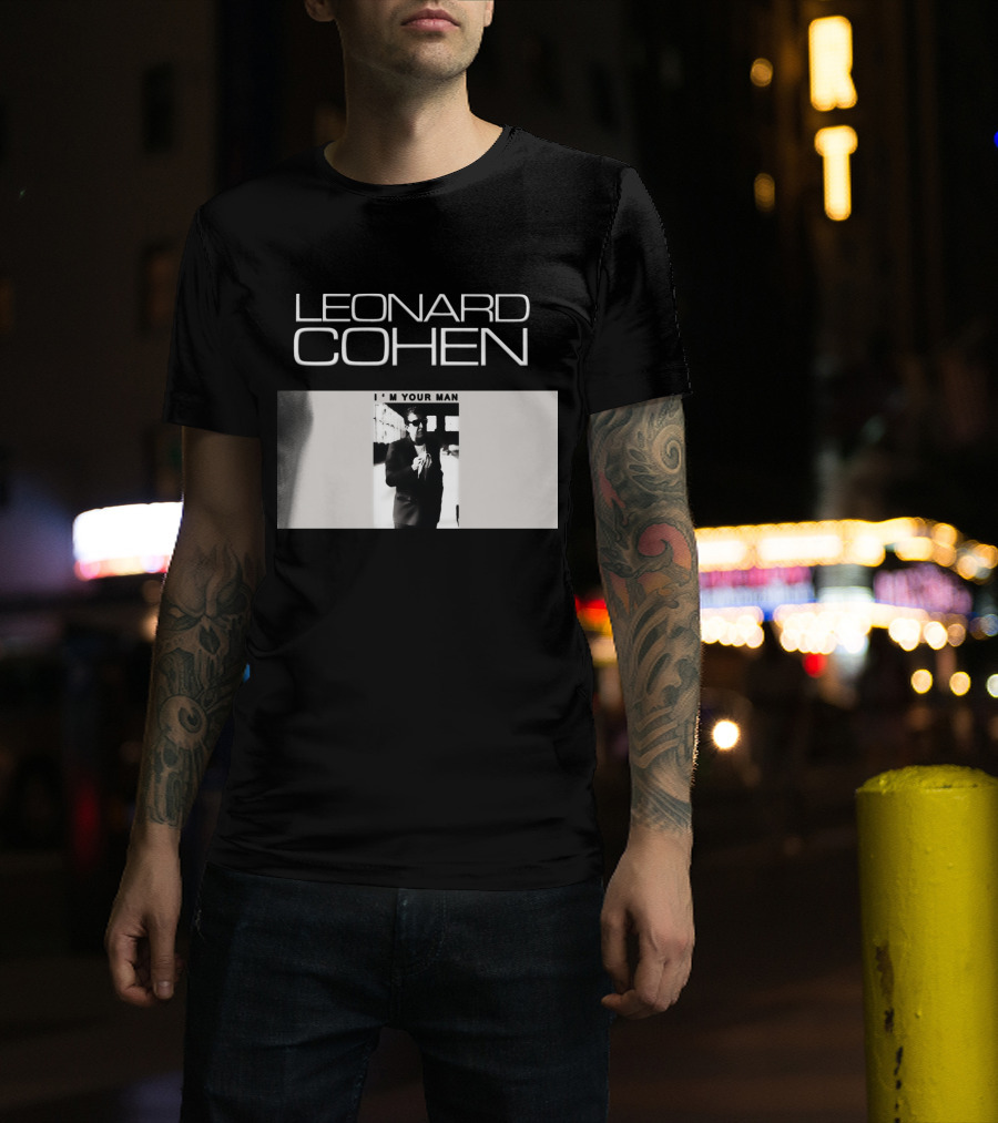 LEONARD COHEN I'M YOUR MAN Classic Monochrome T-Shirt