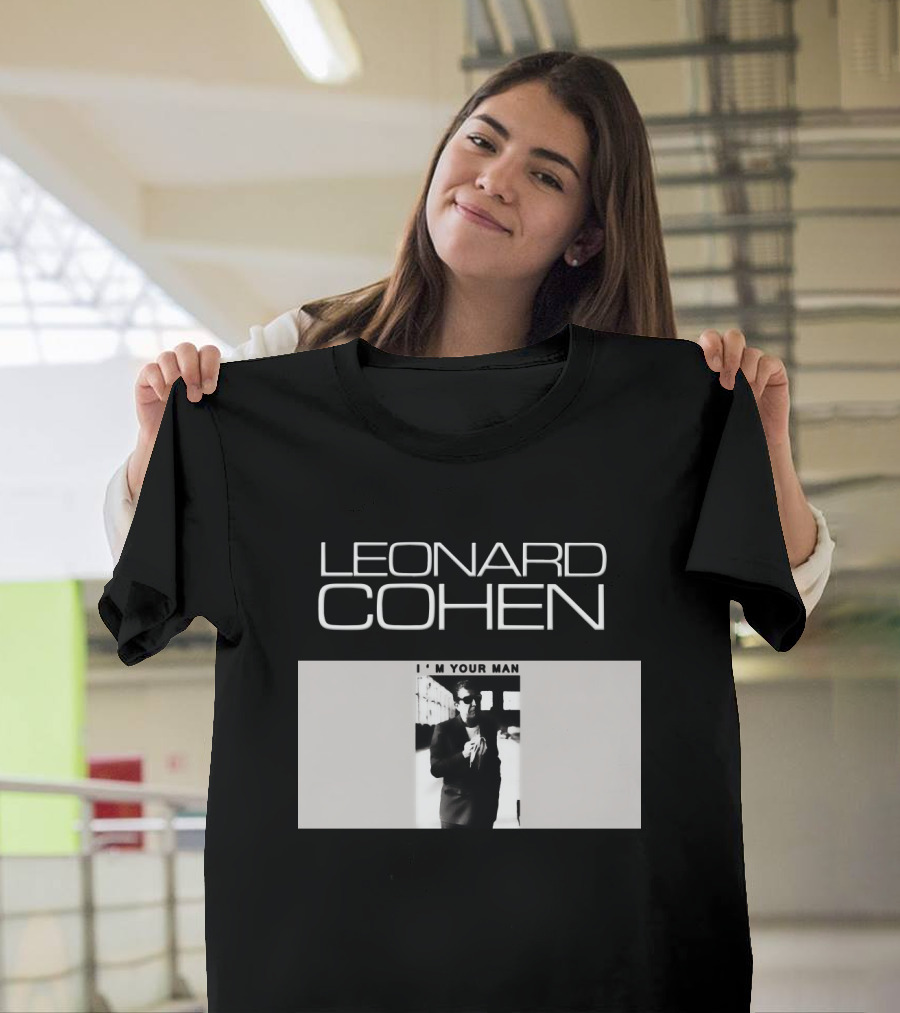 LEONARD COHEN I'M YOUR MAN Classic Monochrome T-Shirt