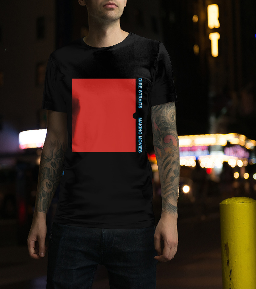 Dire Straits Making Movies Album Cover Red Rectangle T-Shirt