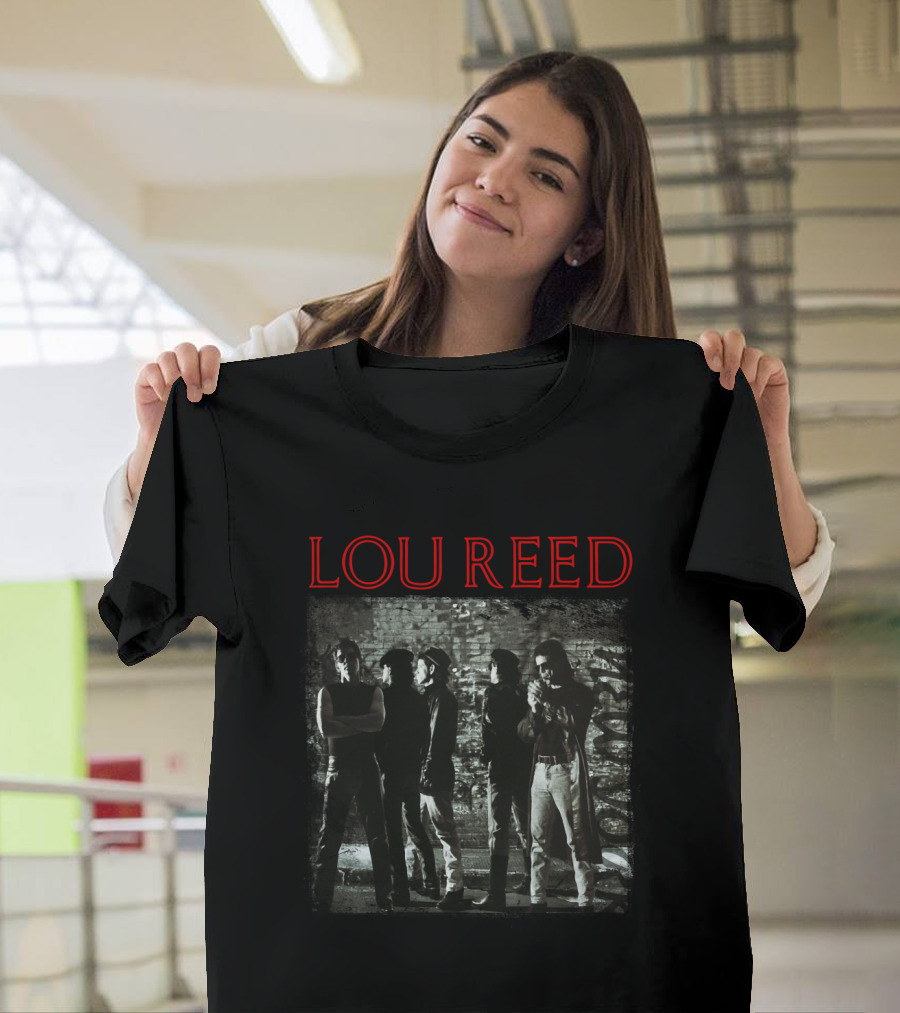 Lou Reed Vintage Band Photo Monochrome Style T-Shirt