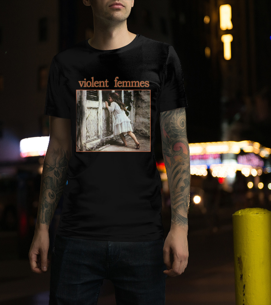 Violent Femmes Child Peeking Through Doorway Album Cover T-Shirt