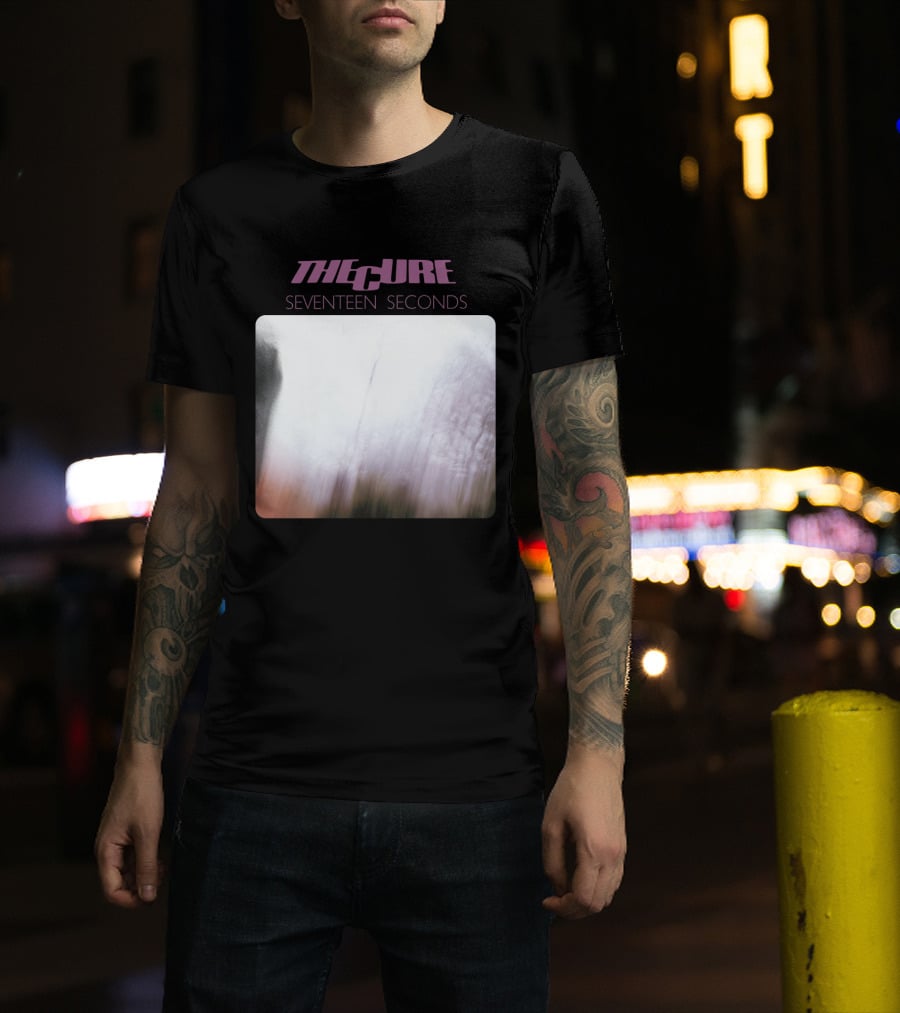 The Cure Seventeen Seconds Blurred Trees Album Cover T-Shirt