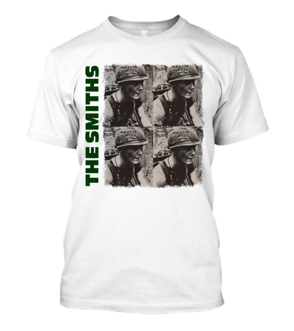The Smiths Meat Is Murder Album Cover Four Panel Black And White Photographic T-Shirt