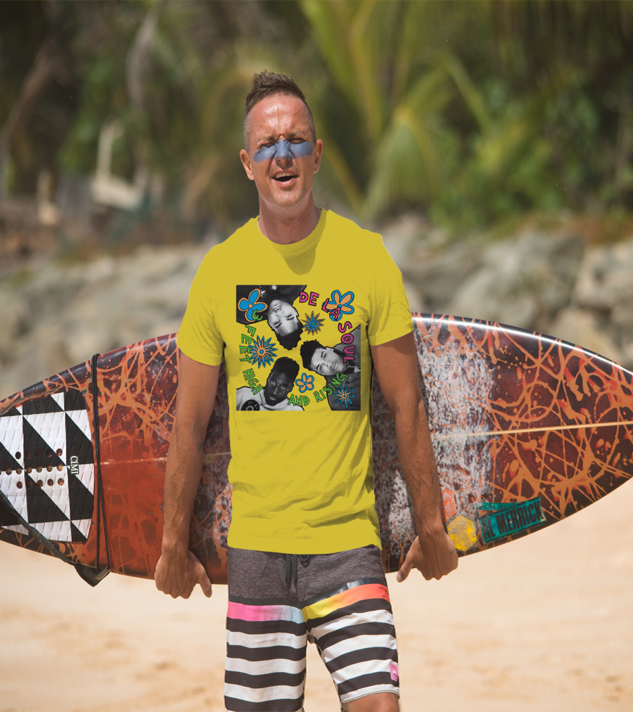 De La Soul 3 Feet High And Rising Psychedelic Flower T-Shirt