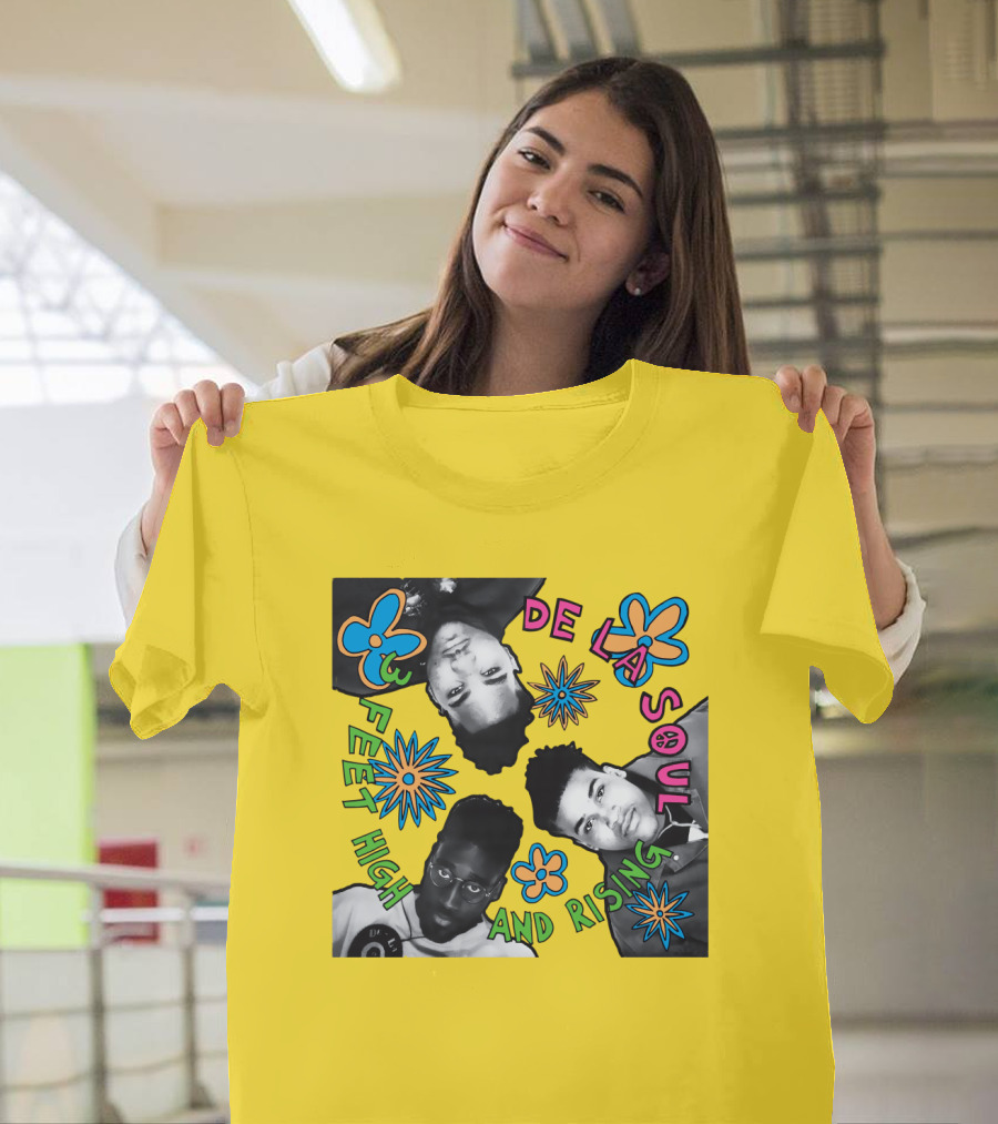 De La Soul 3 Feet High and Rising Psychedelic Flower T-Shirt