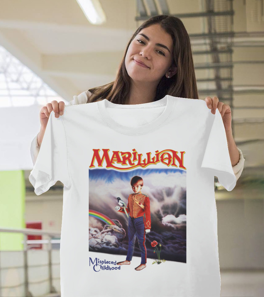 Marillion Misplaced Childhood Rainbow Cloudy Sky Soldier Boy T-Shirt