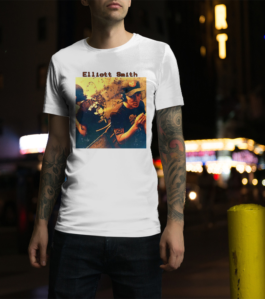 Elliott Smith Mirror Reflection Musician Image T-Shirt