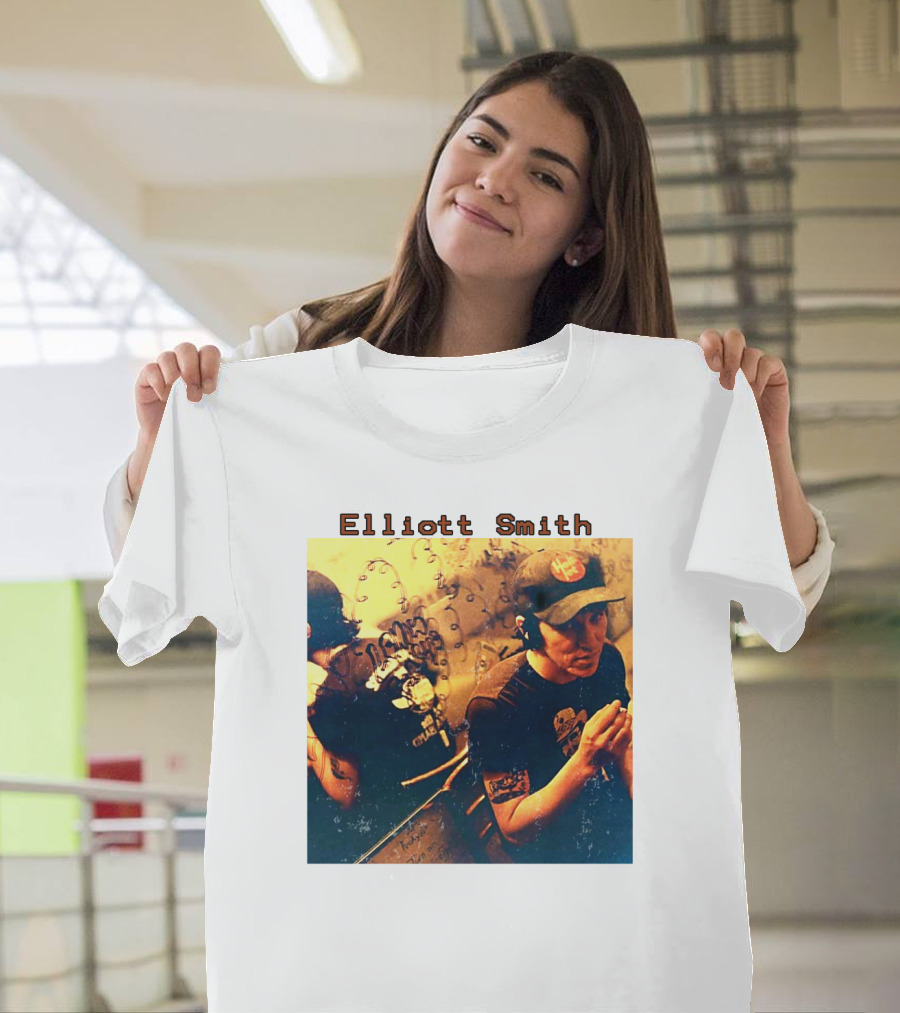 Elliott Smith Mirror Reflection Musician Image T-Shirt
