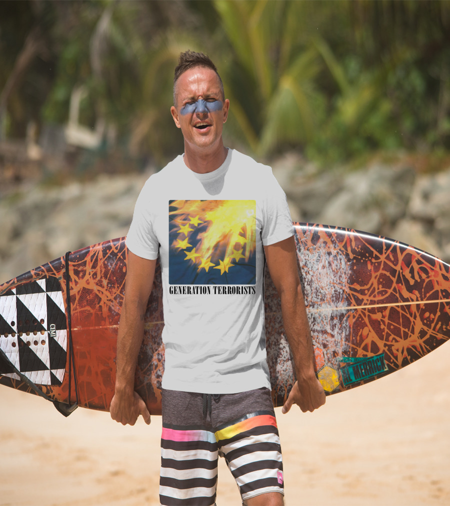 Manic Street Preachers Generation Terrorists European Flag Burning T-Shirt