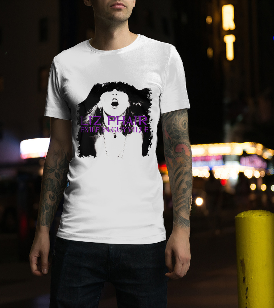 Liz Phair Exile In Guyville Bold Monochrome Portrait With Necklace T-Shirt