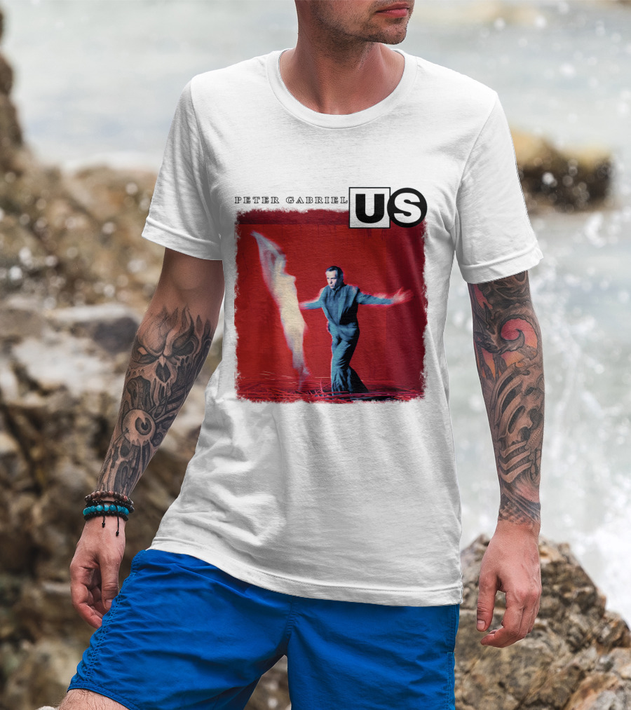 Peter Gabriel Us Album Cover Red Background Dance Image T-Shirt