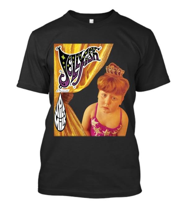 Jellyfish Presents Spilt Milk Girl With Tiara And Curtain T-Shirt
