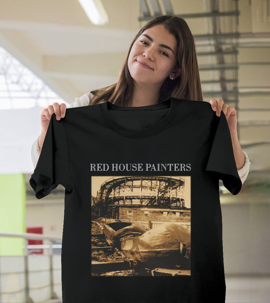 Red House Painters Vintage Roller Coaster Scene T-Shirt