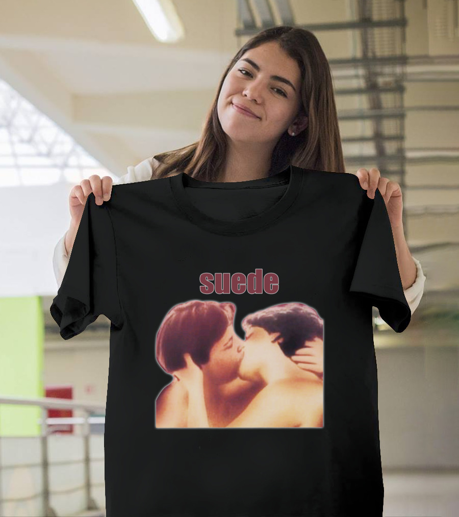Suede Romantic Kiss Vintage Album Cover T-Shirt