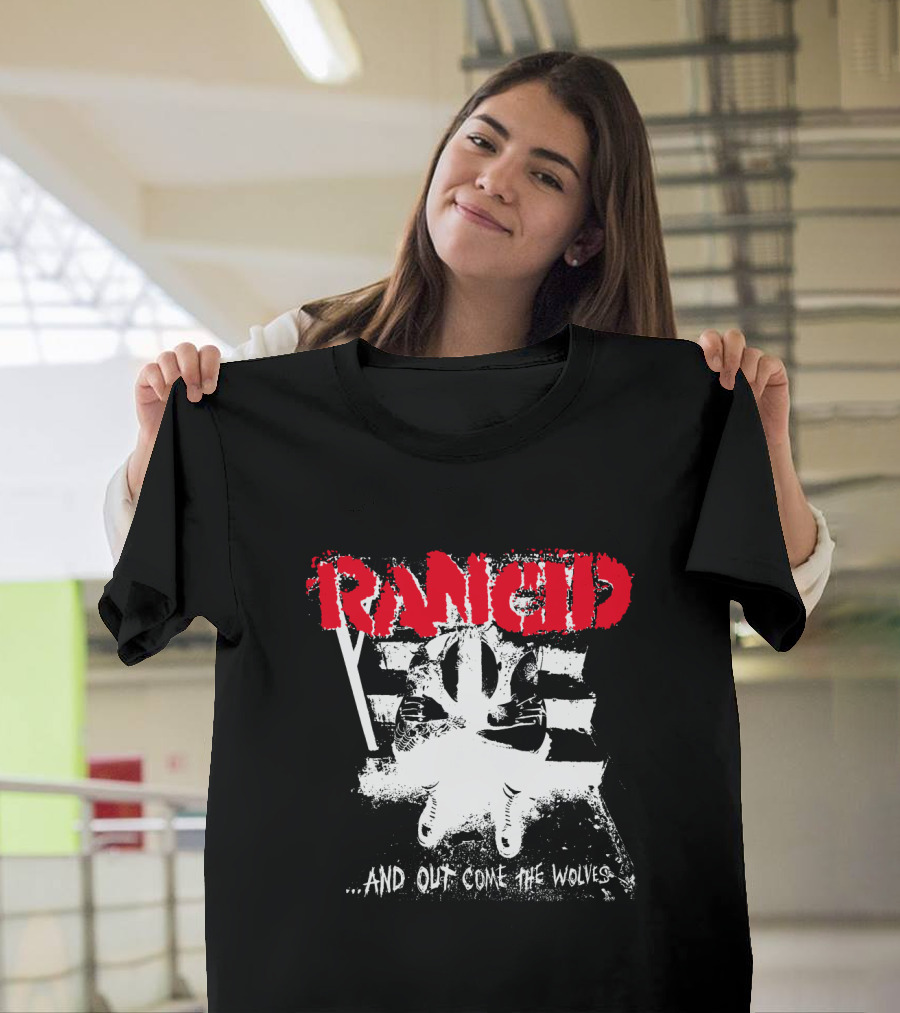 Rancid And Out Come The Wolves Punk Album Cover Sitting Figure T-Shirt
