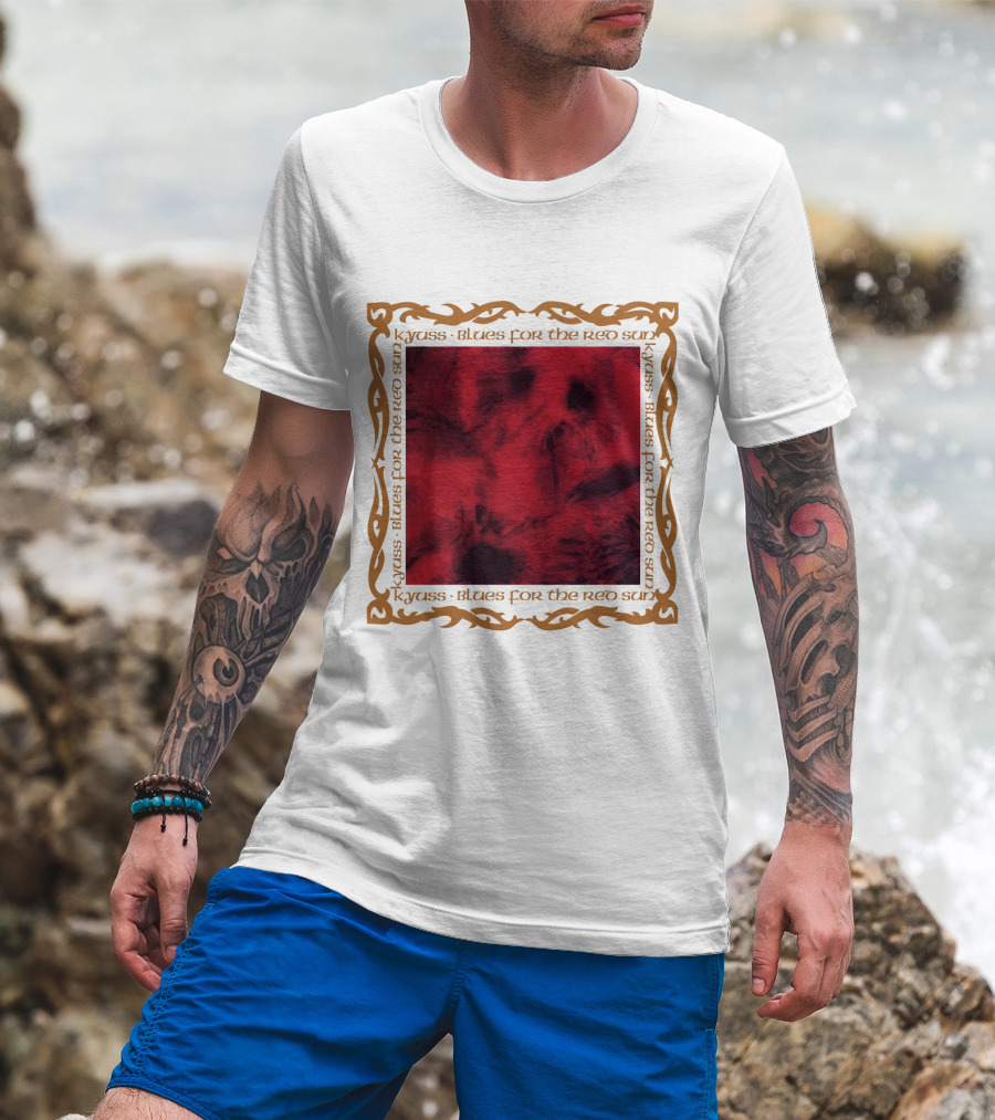 Kyuss Blues For The Red Sun Abstract Red Pattern Framed T-Shirt