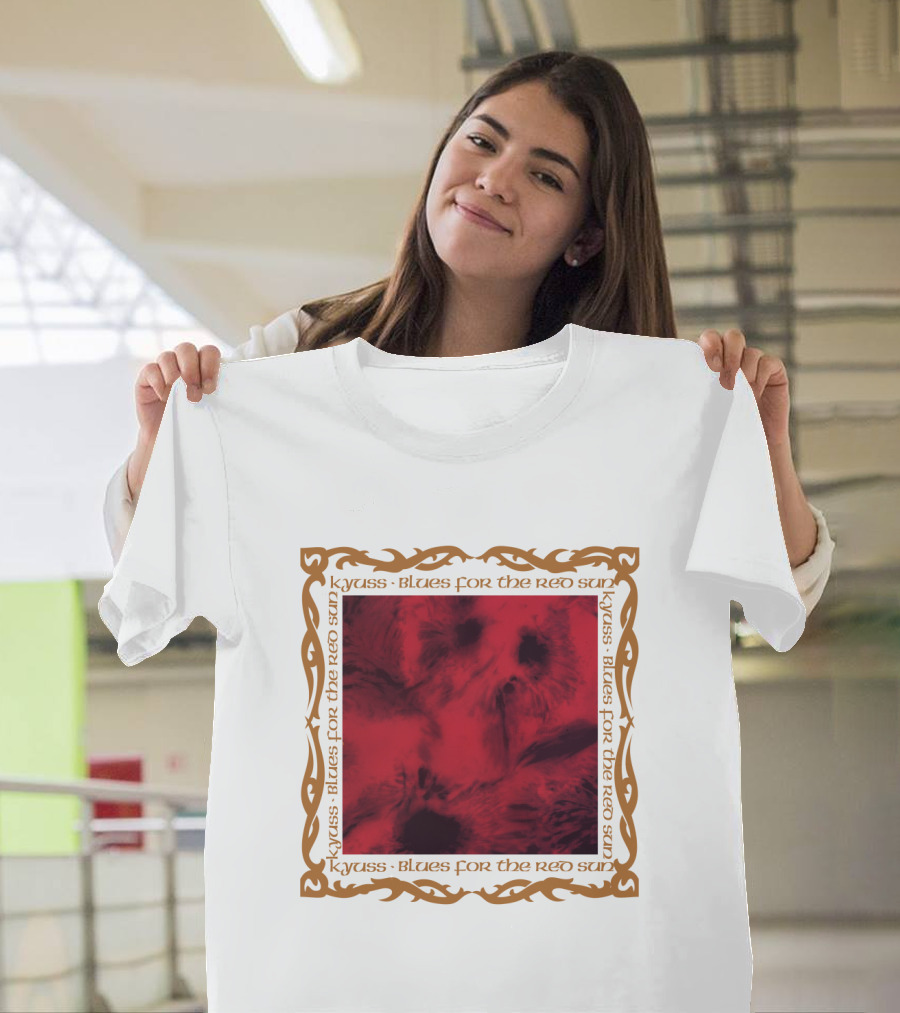 Kyuss Blues for the Red Sun Abstract Red Pattern Framed T-Shirt