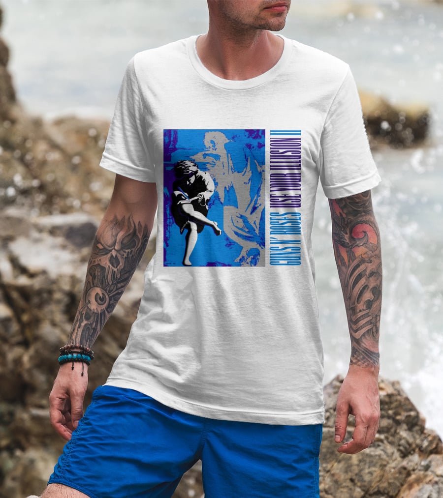 Guns N Roses Use Your Illusion Ii Blue Angel Artwork T-Shirt