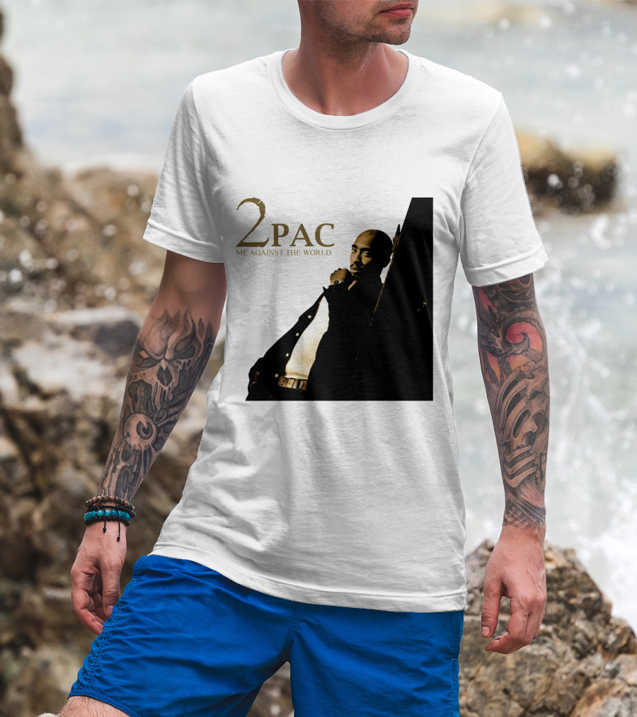 2Pac Me Against The World Album Cover With Tupac Shakur Photo T-Shirt