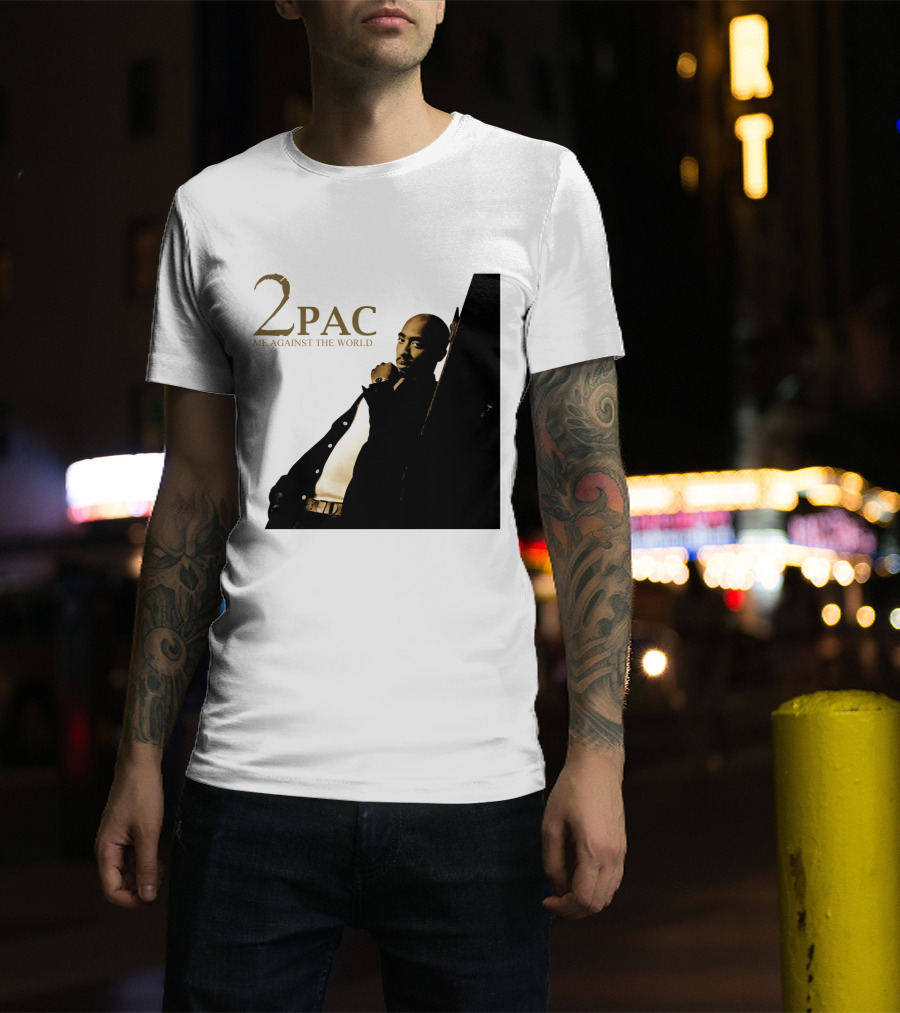 2Pac Me Against The World Album Cover With Tupac Shakur Photo T-Shirt