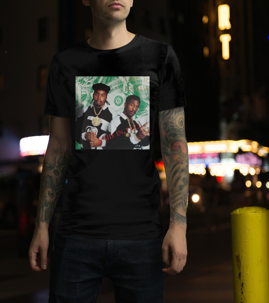 Eric B & Rakim Paid In Full Dollar Bills 1980S Style T-Shirt
