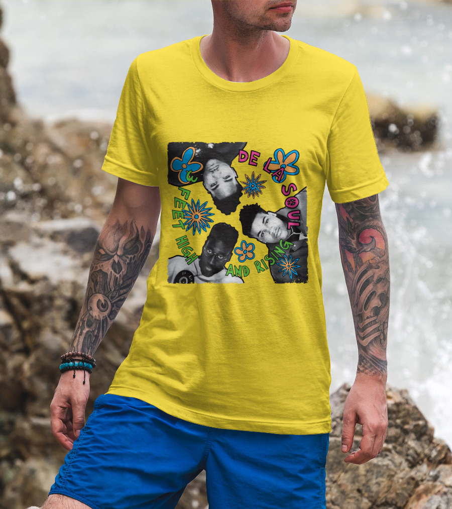 De La Soul 3 Feet High And Rising Colorful Flower T-Shirt