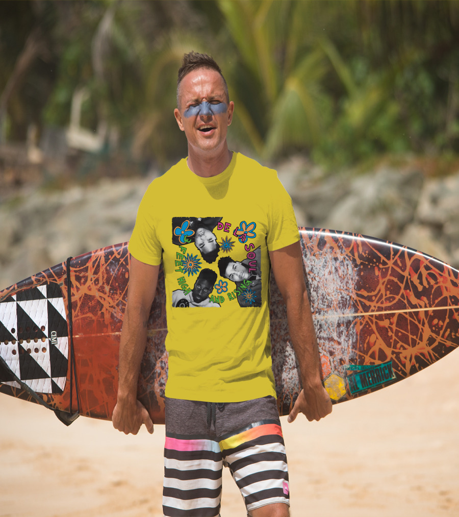 De La Soul 3 Feet High And Rising Colorful Flower T-Shirt