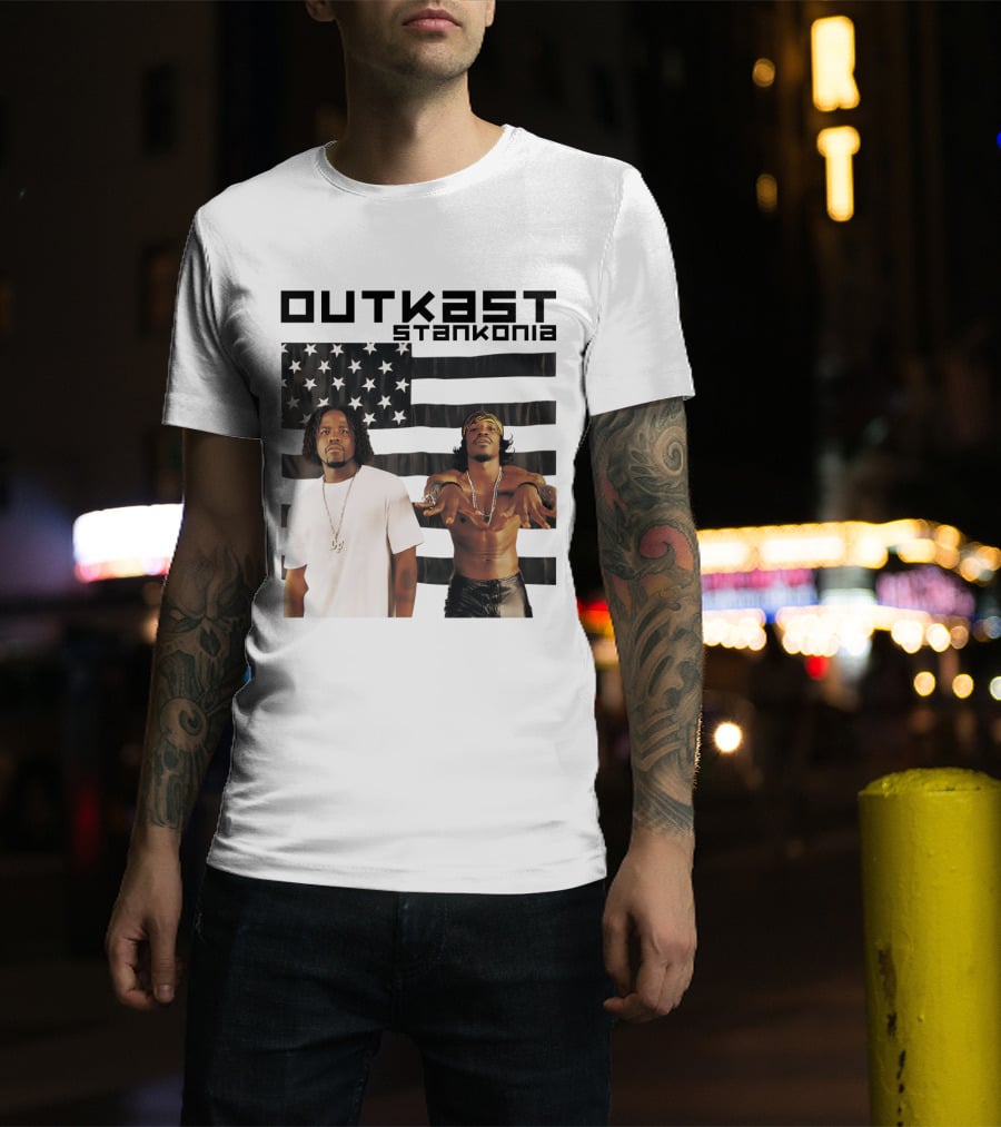 Outkast Stankonia Album Cover With American Flag Background T-Shirt