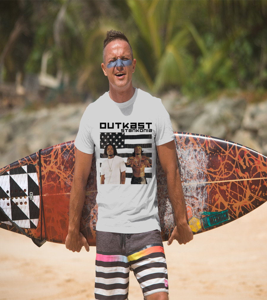 Outkast Stankonia Album Cover With American Flag Background T-Shirt