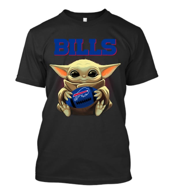 Bills Baby Yoda Football Buffalo Bills T-Shirt