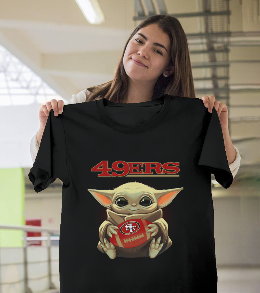 49ers Sf Baby Yoda Football T-Shirt